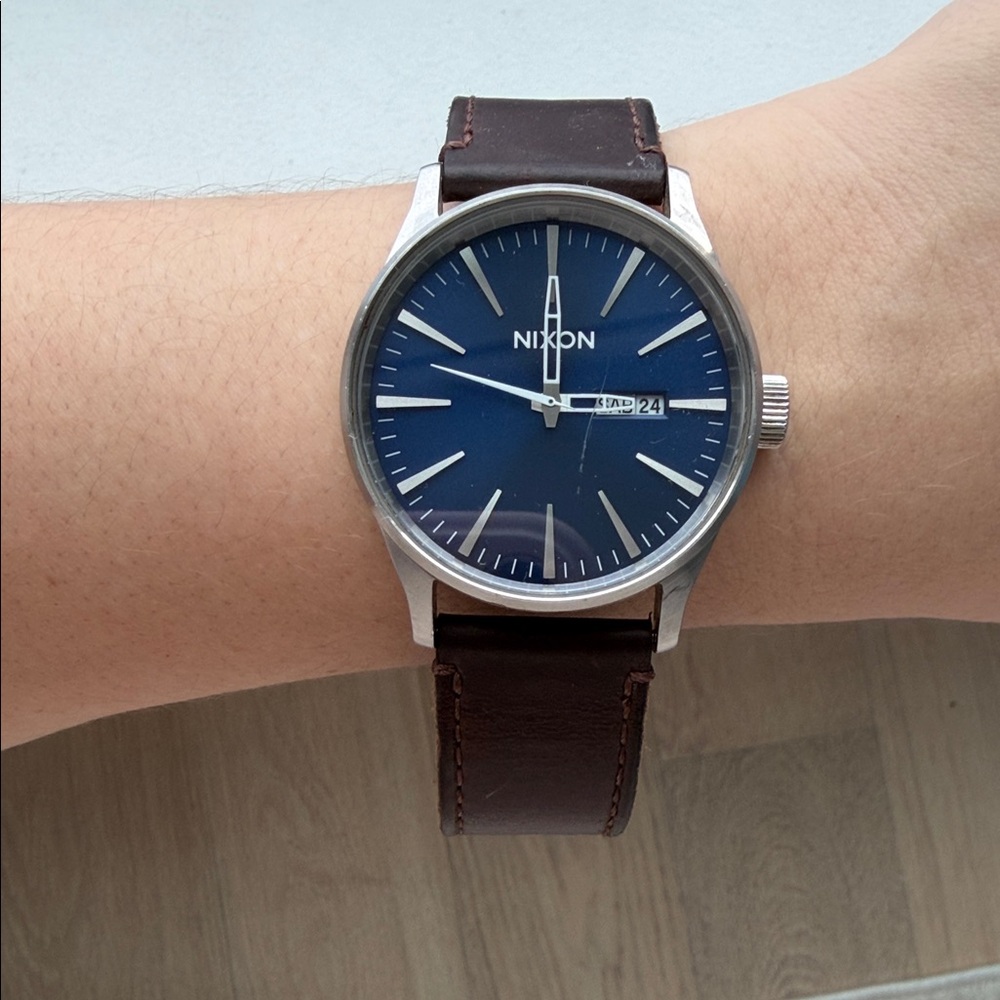 Nixon Brown Leather Men's Bag